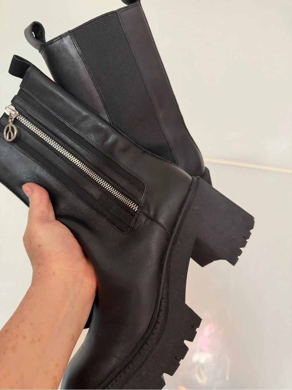 Wishbone black high combat boots - Picture 10 of 11